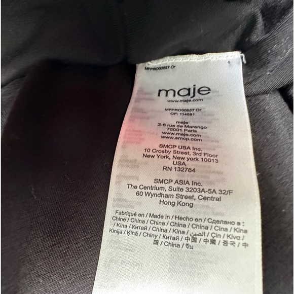 MAJE dress - new with tags. Gold mini Sequin A shape mini dress. Size- T2 - Picture 8 of 9